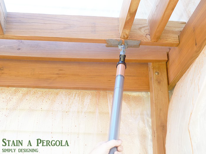 staining a pergola