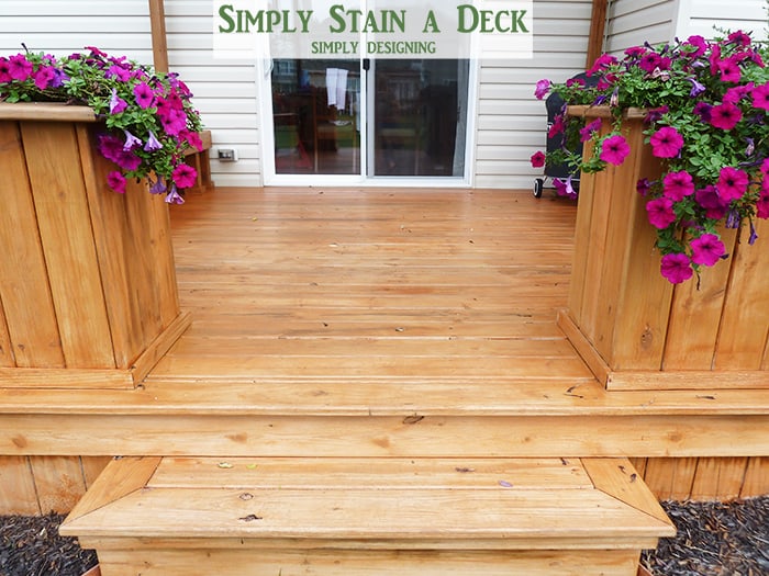 How To Stain A Cedar Wood Deck Perfectly - xoxo Rebecca