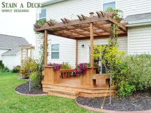 How to Stain a Deck tips and tricks to easily spray stain a deck How to Stain a Deck 6