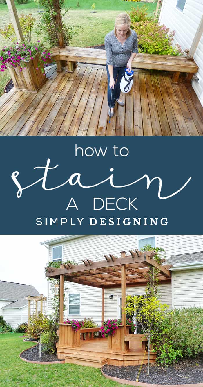 How To Stain A Cedar Wood Deck Perfectly - xoxo Rebecca