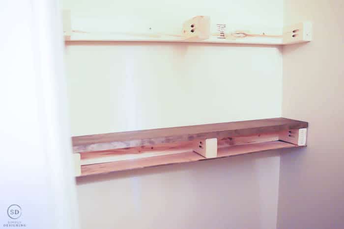 Easy DIY Floating Shelf with Brackets - Angela Marie Made