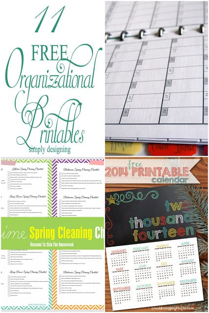 11+Organizational+Printables+Collage1 | 11 FREE Organizational Printables | 30 | Mother's Day Card