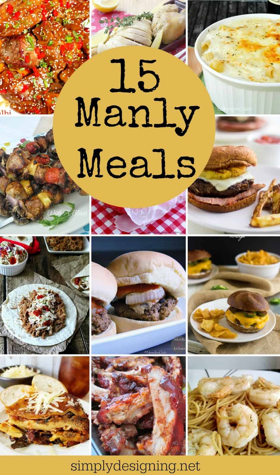 15+Manly+Meals1 | 15 Manly Meals | 35 | Spring Printables