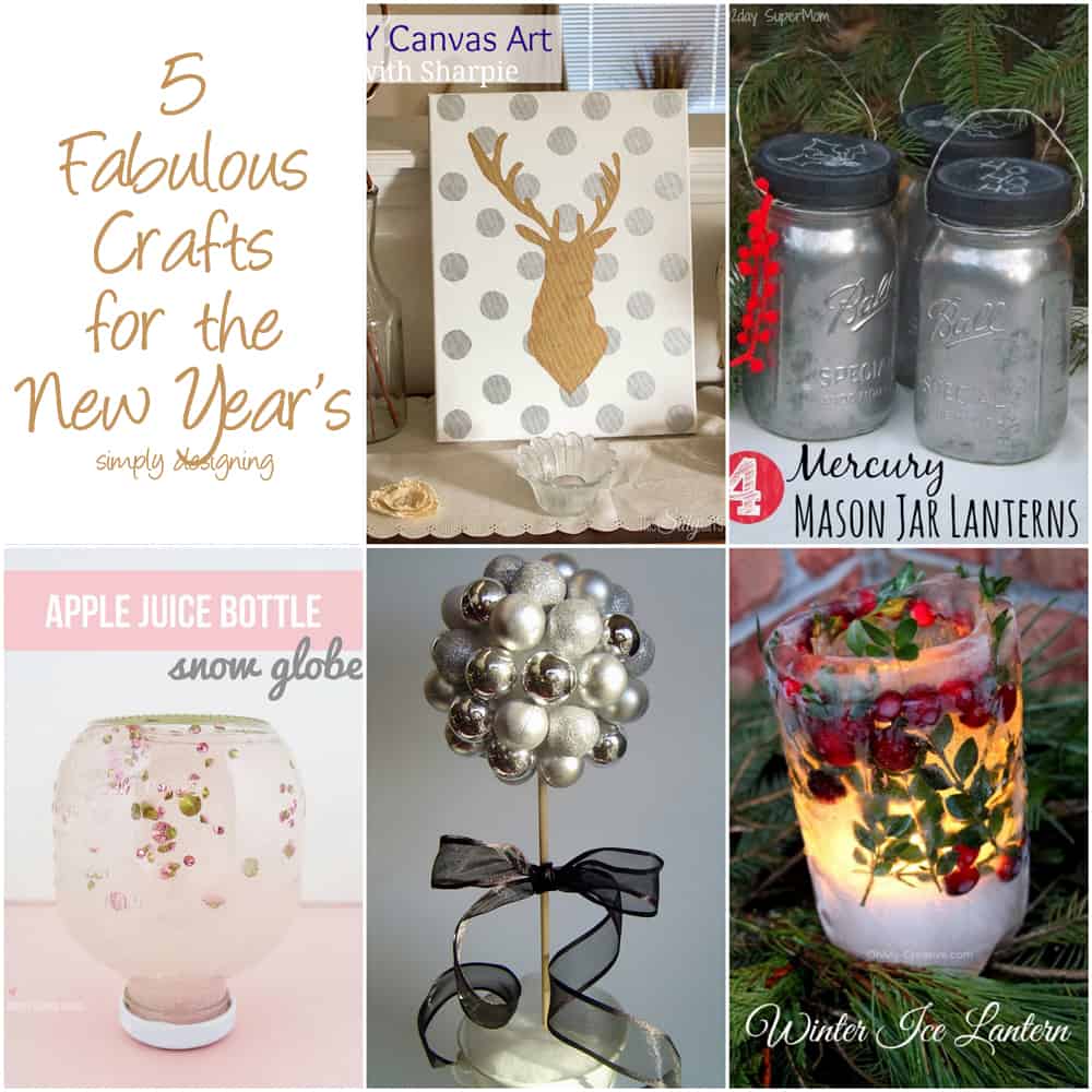 5+Fabulous+Crafts+for+the+New+Year+Collage1 | 5 Fabulous Crafts for the New Year's | 12 | New Year's Resolutions