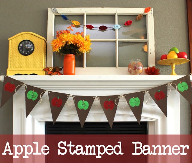 Apple+Stamped+Fall+Banner1 | Kids Craft: Apple Stamped Banner | 22 | Sheet Pan Caprese Chicken