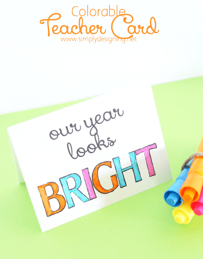 Colorable Teacher Card | 12+ Back to School Ideas | 3 | back to school ideas