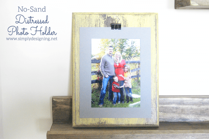 Distressed Photo Holder | No-Sand Distressed Photo Holder + Giveaway | 32 | Prepare for New Carpet
