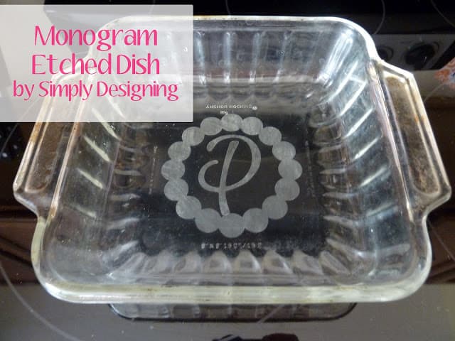 EtchedDish01a1 | Monogram Etched Glass Dish | 8 |