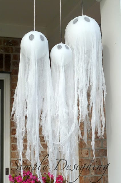 Ghost+011 How to Make Hanging Ghosts - a PB Knock-Off 19 New Year's Eve Ideas