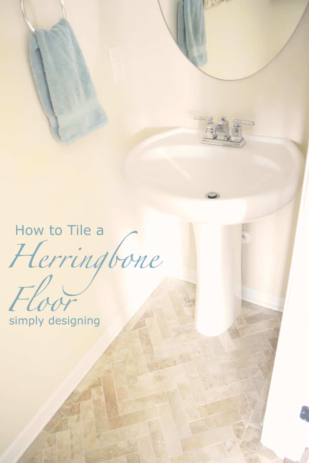 How+to+Tile+a+Herringbone+Floor1 | How to Prep, Lay, and Install a Herringbone Tile Floor | 6 | summer hoop wreath