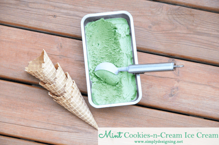 Homemade Mint Cookies and Cream Ice Cream