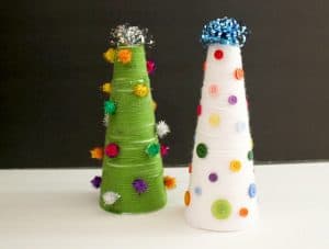 Kids+Craft+ +Yarn+Wrapped+Christmas+Trees1 Kids Craft: Yarn Wrapped Christmas Trees 64