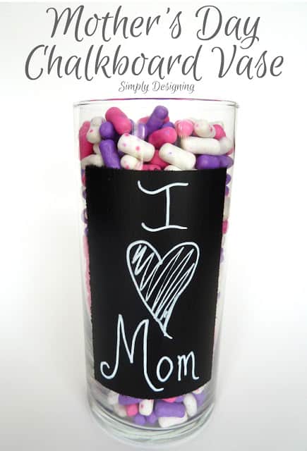 Mothers Day Chalkboard Vase+011 Mother's Day Chalkboard Vase + Video #mothersdayhoa 16 Last Minute Christmas Crafts