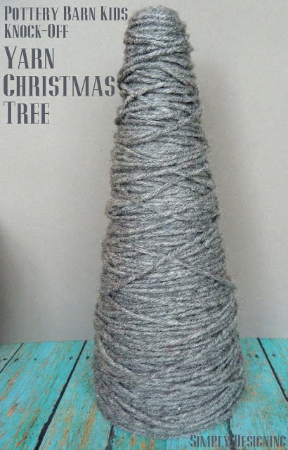 yarn wrapped christmas tree
