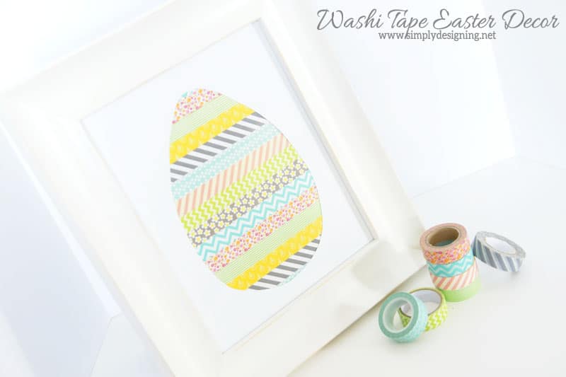 Washi Tape Easter Egg Decor | such a simple and fun Easter craft made with Washi tape | click the image to learn how to make it | #washitape #easter #eastercrafts #crafts