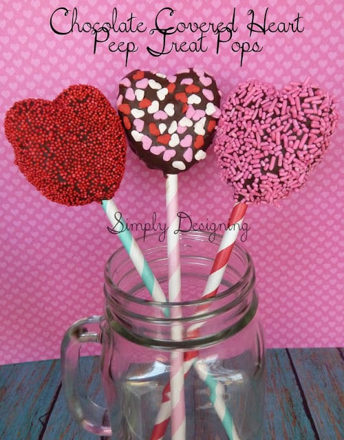 chocolate covered heart peep treat pops 01a1 Chocolate Heart Peep Treat Pops 1