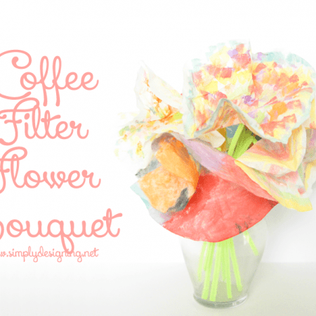 Coffee Filter Flower Bouquet | a really fun kid craft using supplies you may already have at home! So cute! Pinning for later