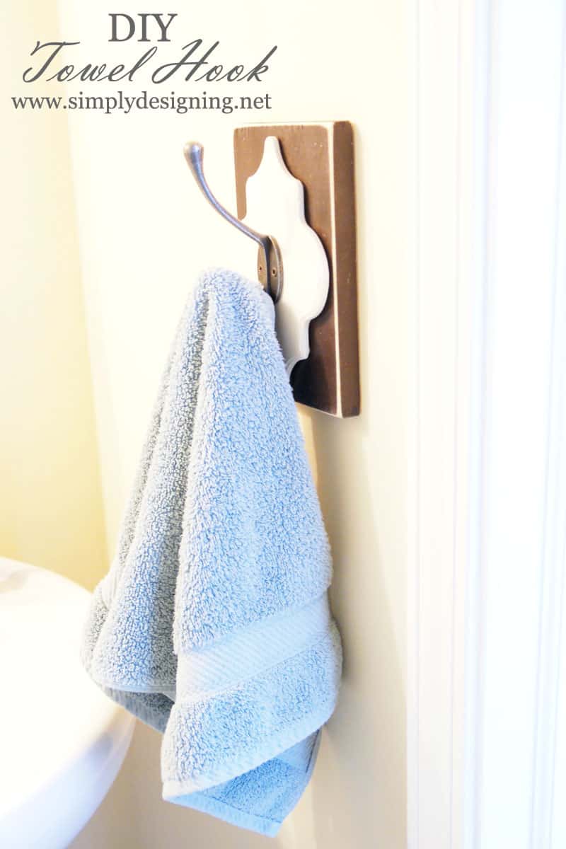 diy+towel+hook1 DIY Towel Hook 30 DIY Floating Shelves