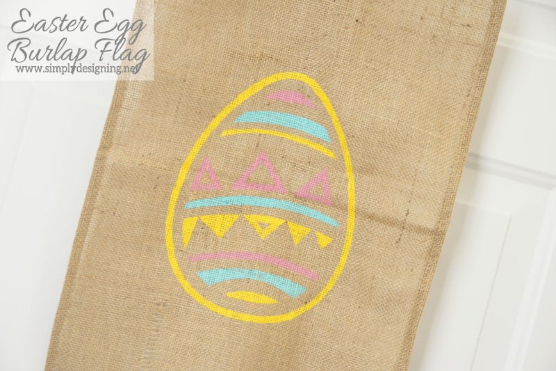 easter+egg+burlap+flag+close+up1 Easter Egg Burlap Flag 30 make a vinyl stencil