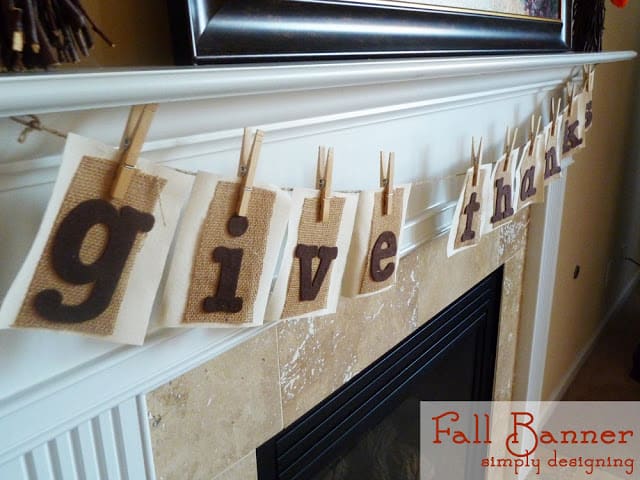 fall+banner1 Give Thanks Burlap Banner 31 Girls Shared Bedroom