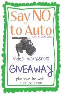 giveaway+graphic1 Say NO to Auto ~ DSLR Camera Video Workshop ~ {GIVEAWAY} 4