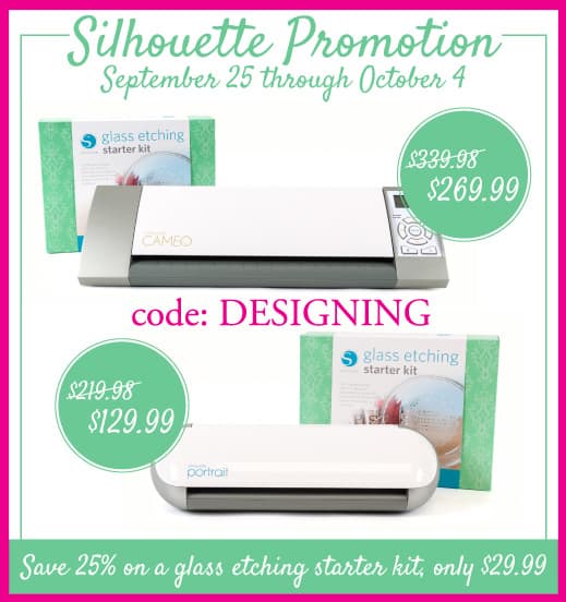 glass etching promo simplydesigning21 | Monogrammed Casserole Dish + Silhouette Glass Etching Starter Kit Sale | 3 |