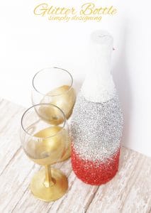 glitter+bottle+with+gold+glasses1 Glitter Champagne Bottle (aka Glitter Sparkling Cider Bottle) 1