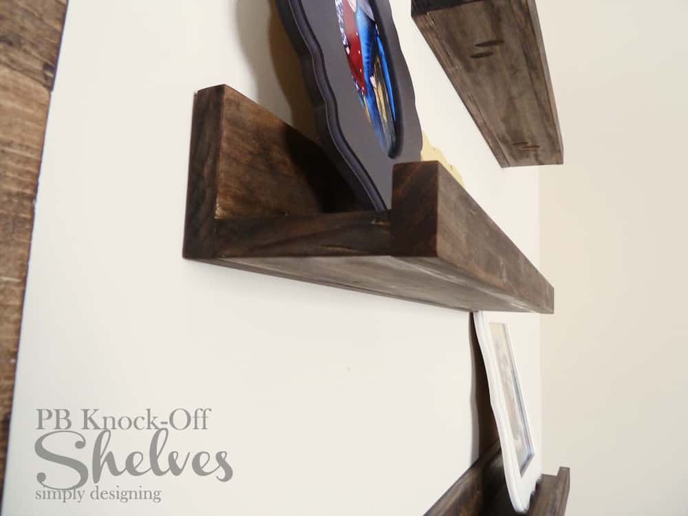 DIY PB Knock-Off Shelves | how to make knock-off shelves with a Kreg Jig | #diy #shelves #knockoff