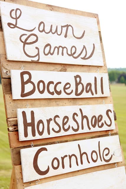 lawn games1 | 3 Ideas for Kid-Zones at a Wedding or Party | 25 | summer dinner party idea