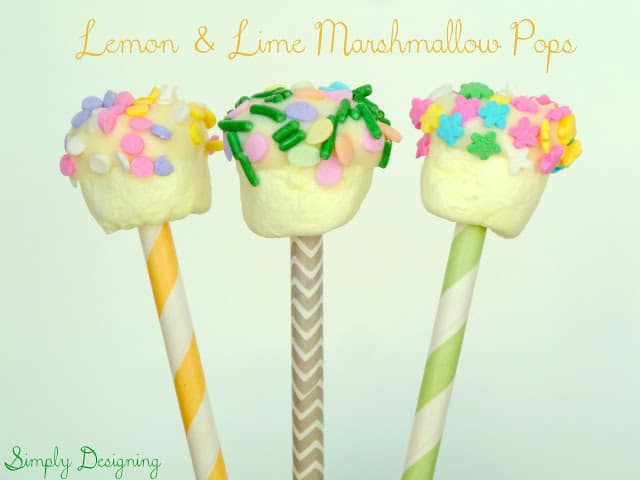 lemon lime marshmallow pops 01a1 Lemon & Lime Marshmallow Pops + Spring Marshmallow #EasterHOA Video 19 Last Minute Christmas Crafts