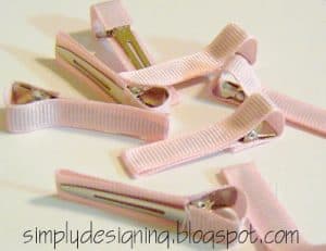 line+clip+051 Hair Flower Week - How to Line an Alligator Clip and a WINNER! 16