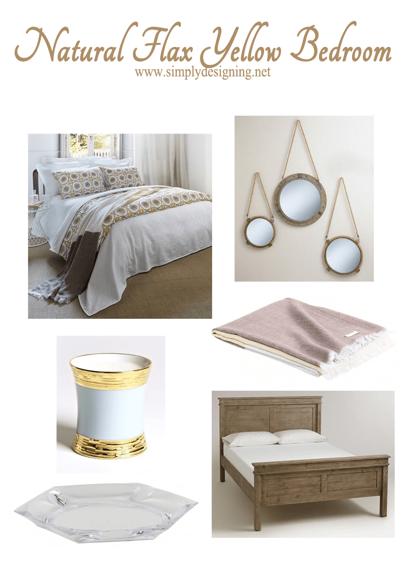 | Natural Flax Yellow Guest Bedroom Inspiration Board | 9 |