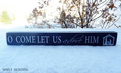 o+come+let+us+adore+him+block1 | O Come Let Us Adore Him: Christmas Craft | 38 | make a vinyl stencil