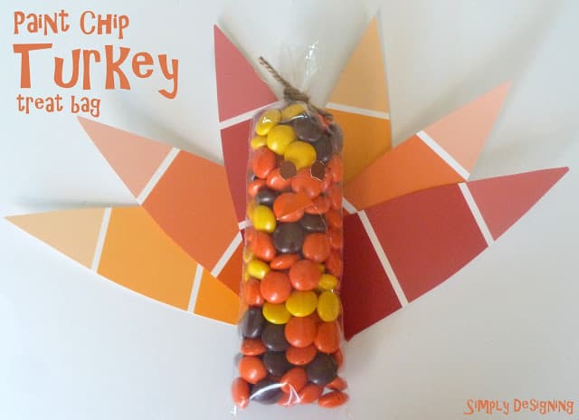 paint chip turkey treat bag 01a1 | Paint Chip Turkey | 40 | cranberry cheese ball