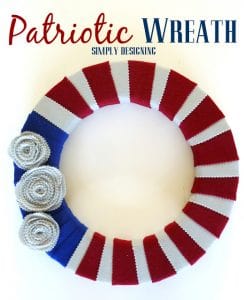 patriotic wreath 11 Patriotic Felt Wreath #wreathhoa 9 Installing Bathroom Mirror Frames