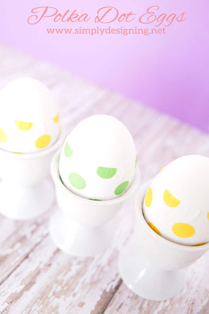 Polka Dot Easter Eggs | a simple way to decorate Easter Eggs this year for just pennies!  | #easter #eastereggs #crafts #eastercrafts #lifeforless #pmedia #ad