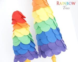 rainbow trees 011 Felt Rainbow Topiaries 5
