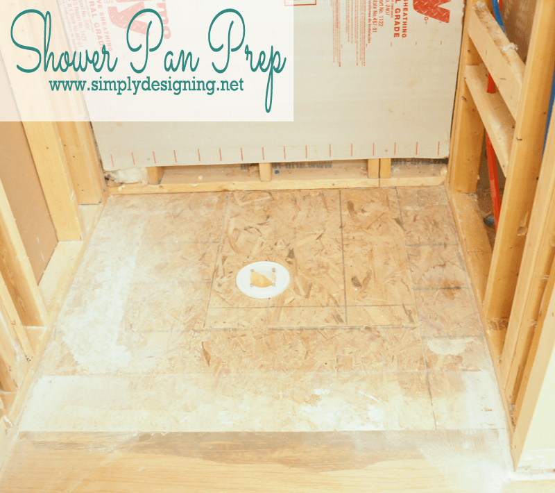 shower+pan+prep+DSC045501 | Master Bathroom Remodel: Part 3 { Prep for Shower Remodel } | 15 | Prepare for New Carpet