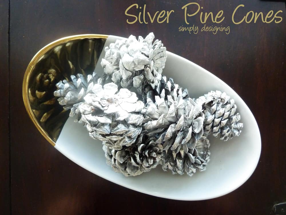 silver+pine+cone+decor1 | Silver Pine Cones {West Elm Knock-Off} {Silver and Gold Blog Series} | 26 | Handmade Gift
