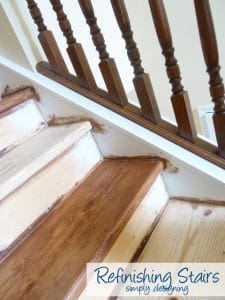 staining+stairs1 Staircase Make-Over {Part 5}: this was our final attempt...no matter what! 4