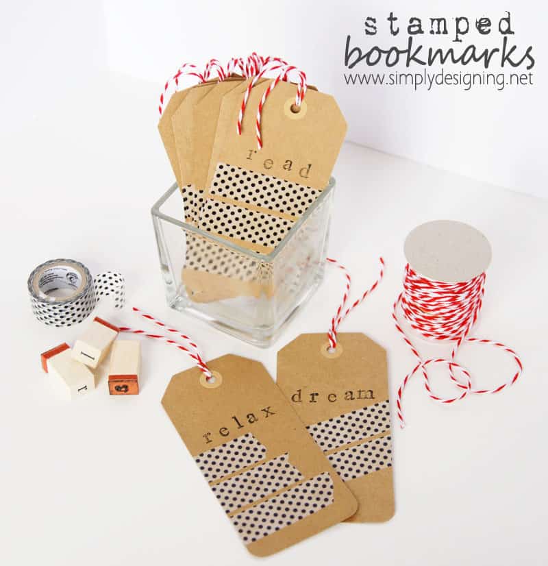 stamped+bookmarks1 | Stamped Washi Tape Bookmarks #DuckCraftTape | 16 | school supply cake
