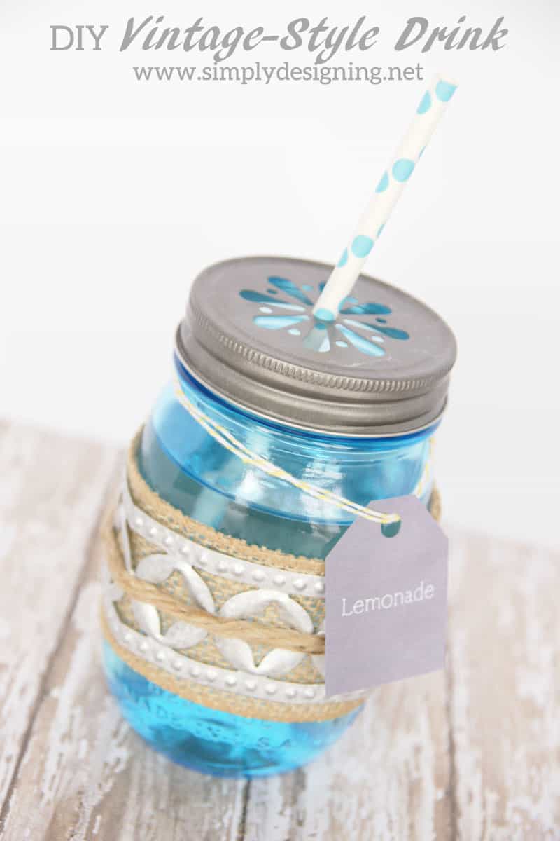 vintage+drink+holder1 | How to Make a Vintage-Style Drink Holder with Ball Mason Jars | 22 | summer dinner party idea
