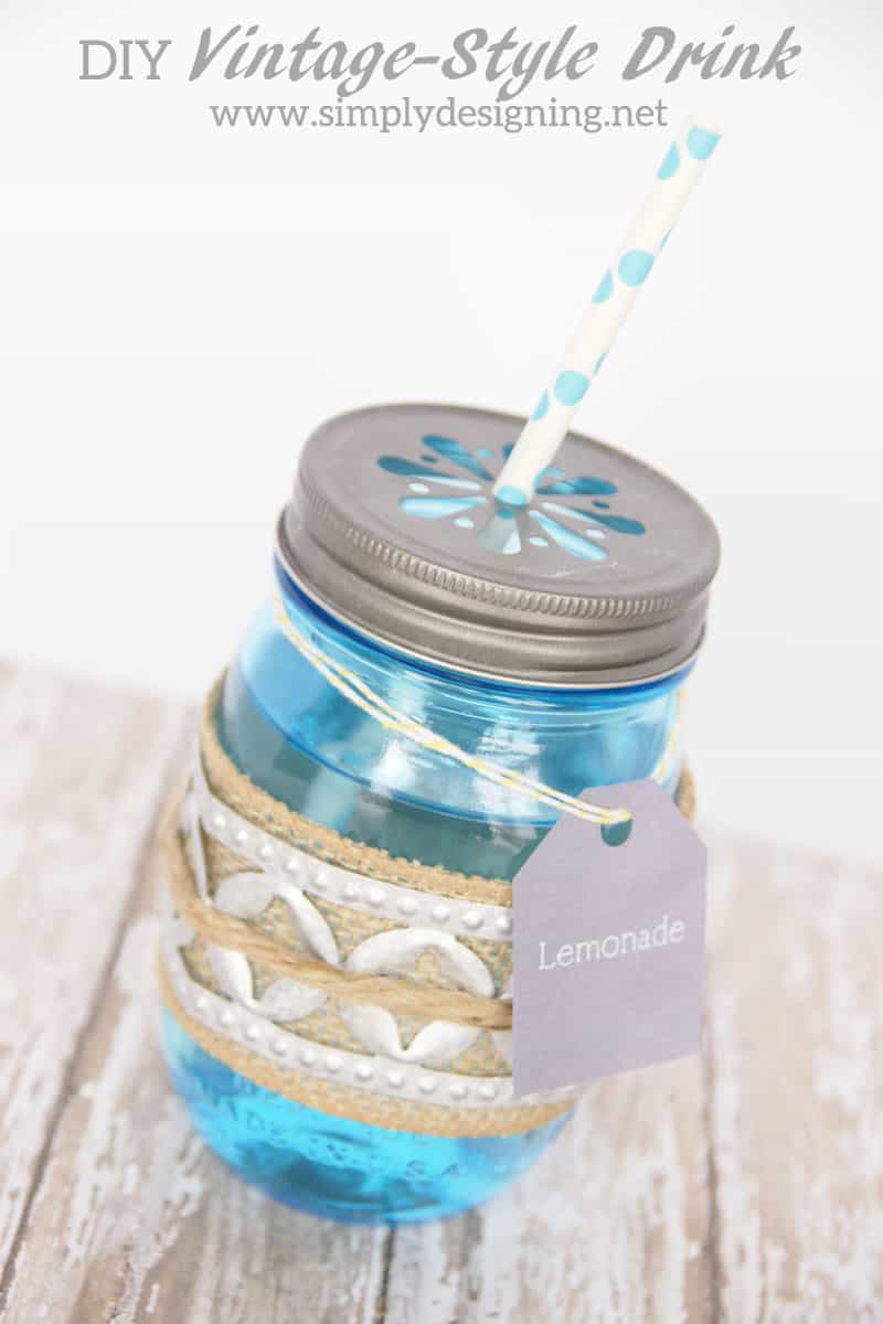 vintage+drink+holder1 | How to Make a Vintage-Style Drink Holder with Ball Mason Jars | 26 | Mother's Day Card