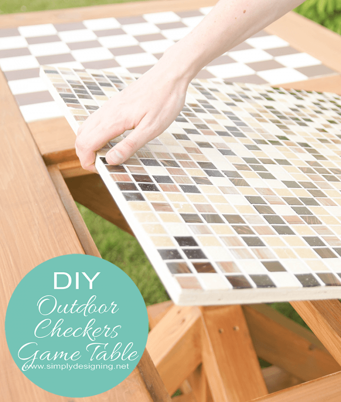 Flippable Checker Game and Dining Table