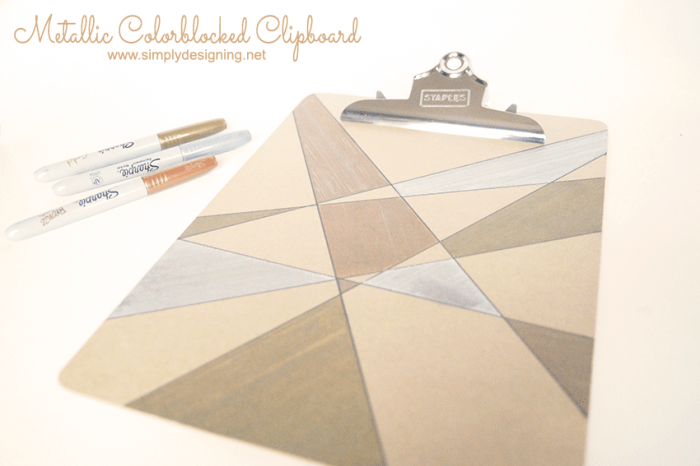 Colorblocked Clipboard | Metallic Colorblocked Clipboard | 1 | Metallic Colorblocked Clipboard