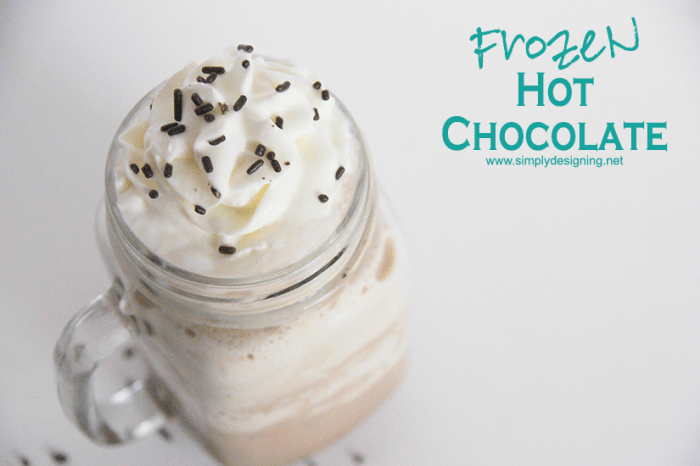Frozen Hot Chocolate #hotcocoa #hotchocolate #drink #recipe