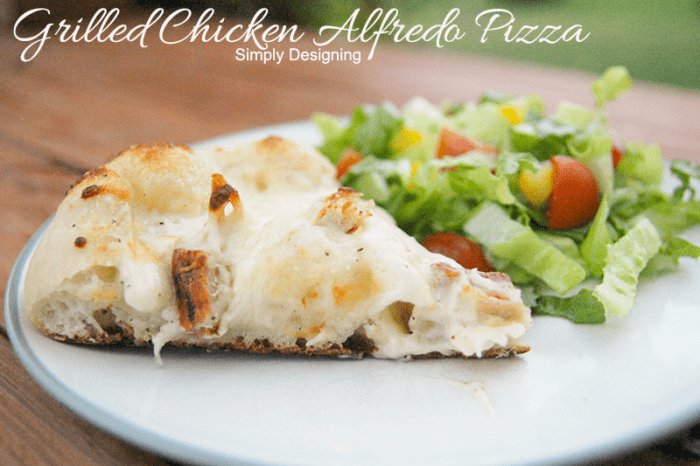 Grilled Chicken Alfredo Pizza