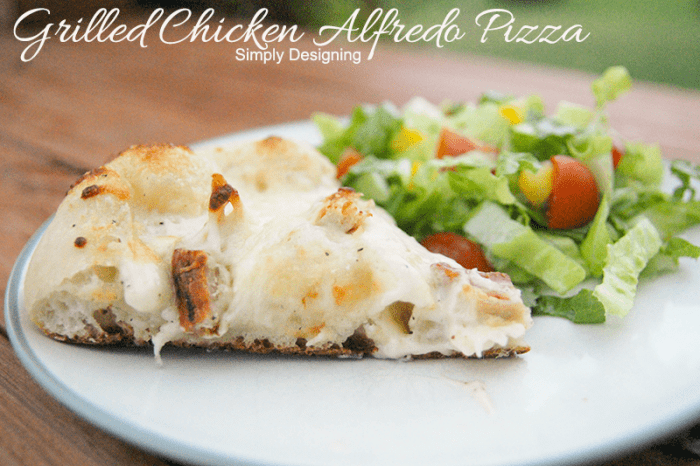 Grilled Chicken Alfredo Pizza | Grilled Chicken Alfredo Pizza + grill giveaway | 6 | Pumpkin Crafts and Recipes