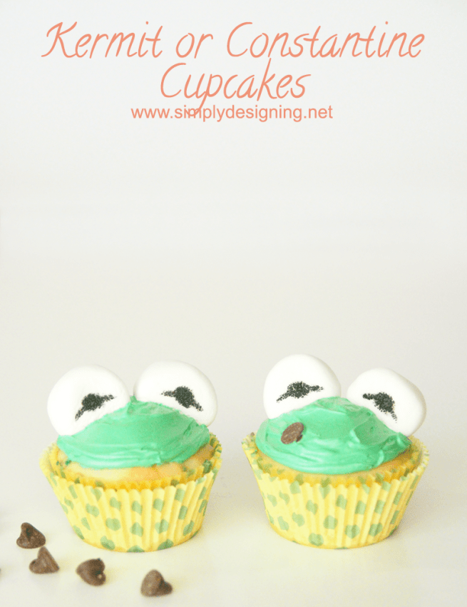 Kermit or Constantine Cupcakes #recipe #cupcake #cupcakes #muppets #recipes #food