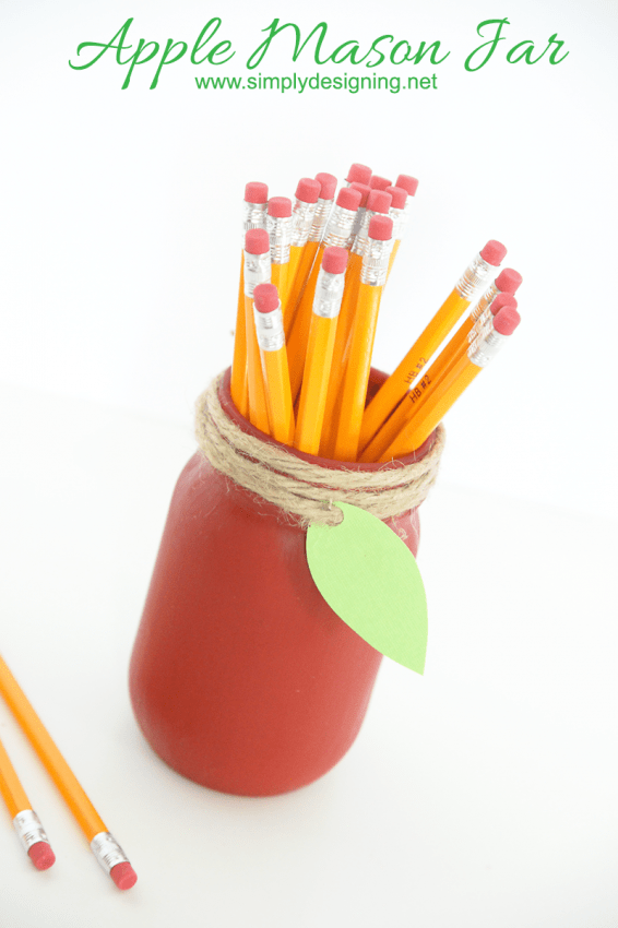 Mason Jar Teacher Gift | Apple Mason Jar | 5 | school supply cake